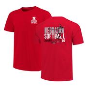 Nebraska Home Run Softball Short Sleeve Tee